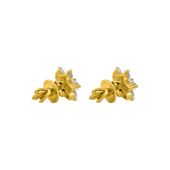 22K Gold  Blooming Brilliance Earrings
