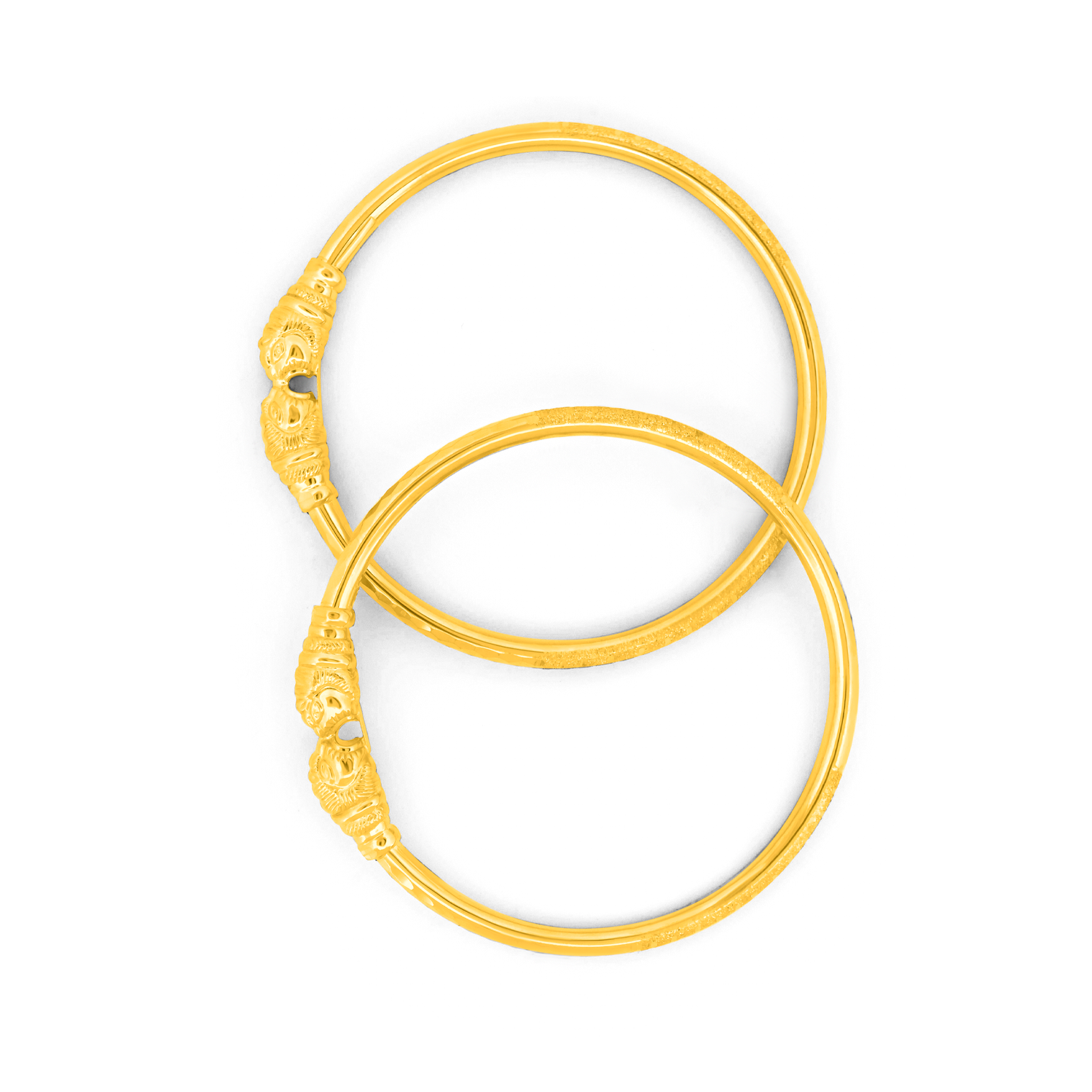 22K Gold Pipe Bangles