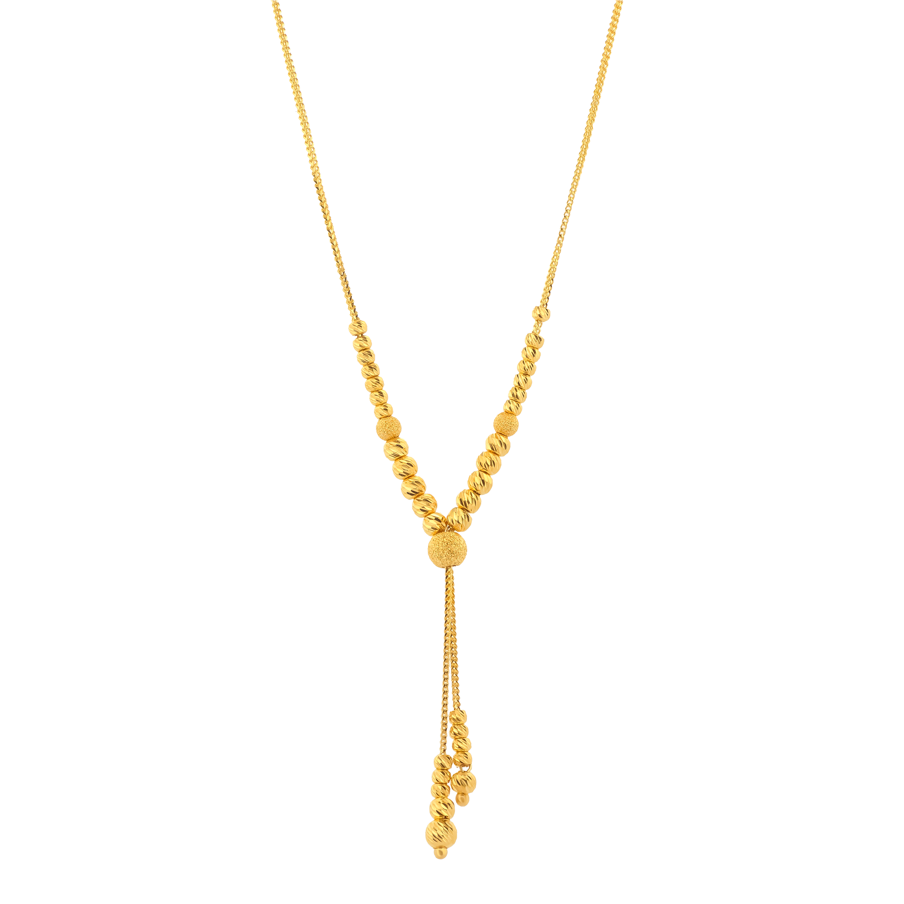 22K Gold Necklace & Earrings Set