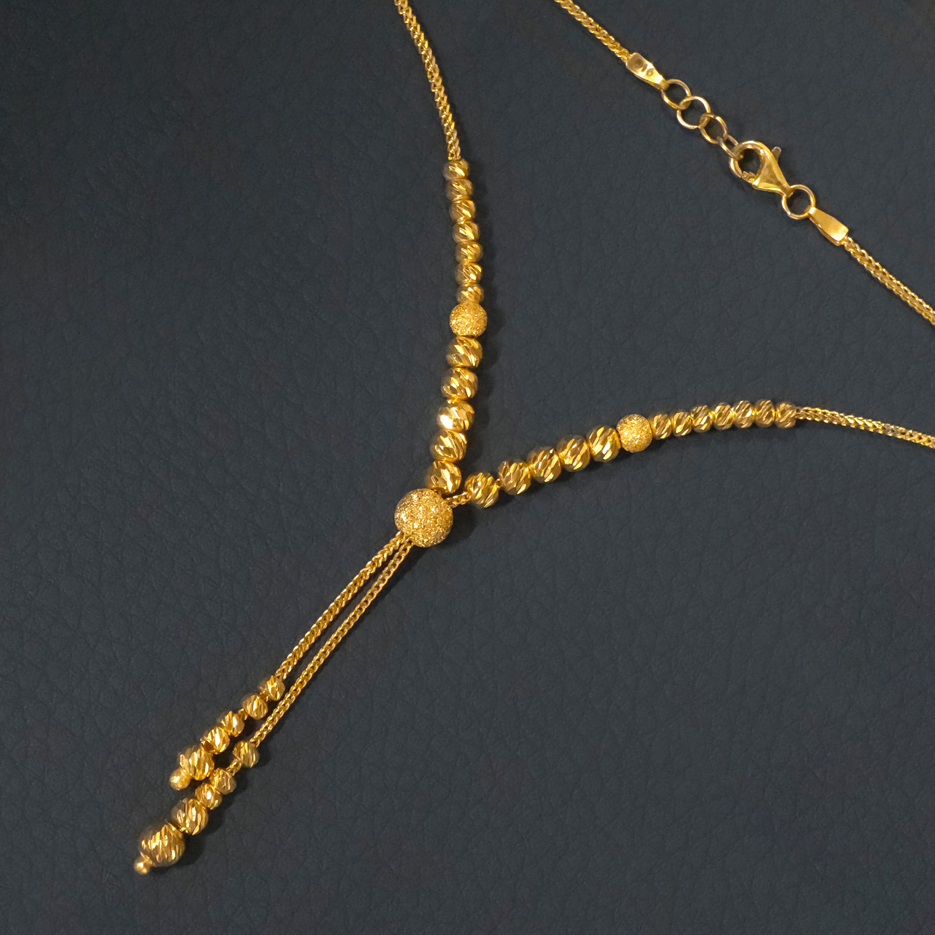 22K Gold Necklace & Earrings Set