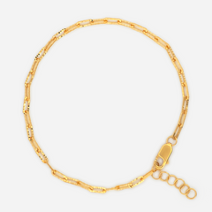 22k Gold Minimal Link Bracelet