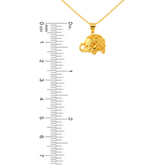22K Gold Lucky Charm Elephant Pendant