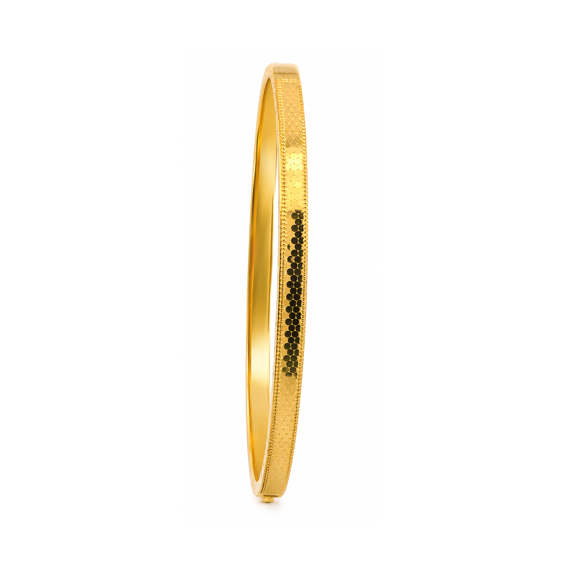 22K Gold Thin Bangle Bracelet