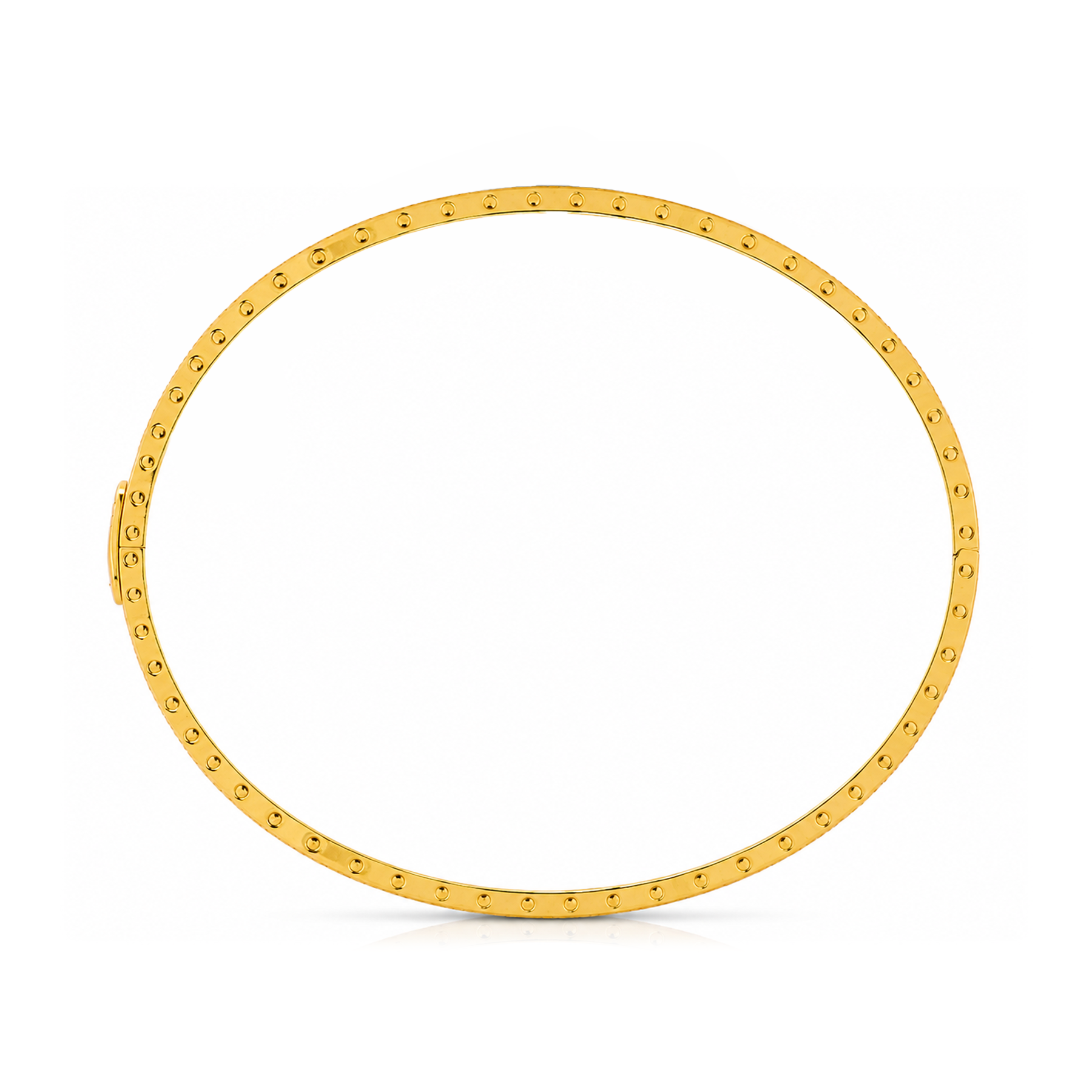 22K Gold Thin Bangle Bracelet