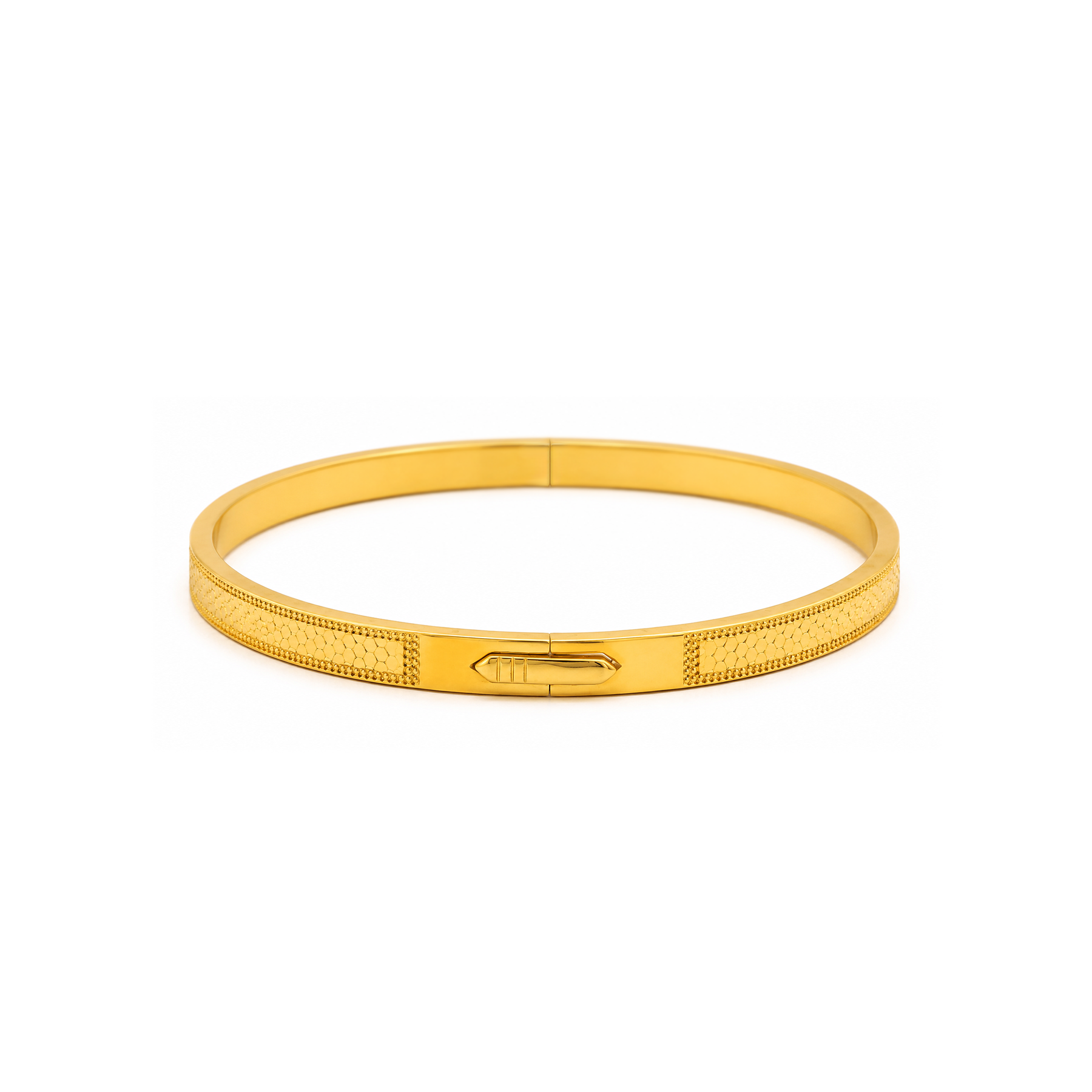 22K Gold Thin Bangle Bracelet