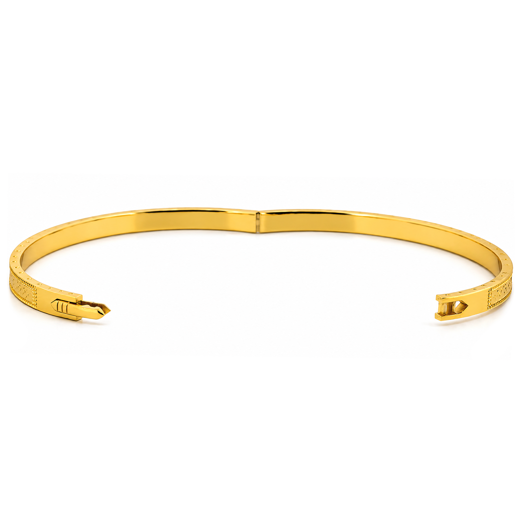 22K Gold Thin Bangle Bracelet