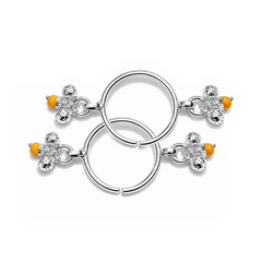 Silver Orange Drop Bracelet for Krishna Murti