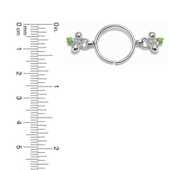 Silver Green Drop Bracelet for Krishna Murti
