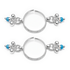Silver Blue Drop Bracelet for Krishna Murti