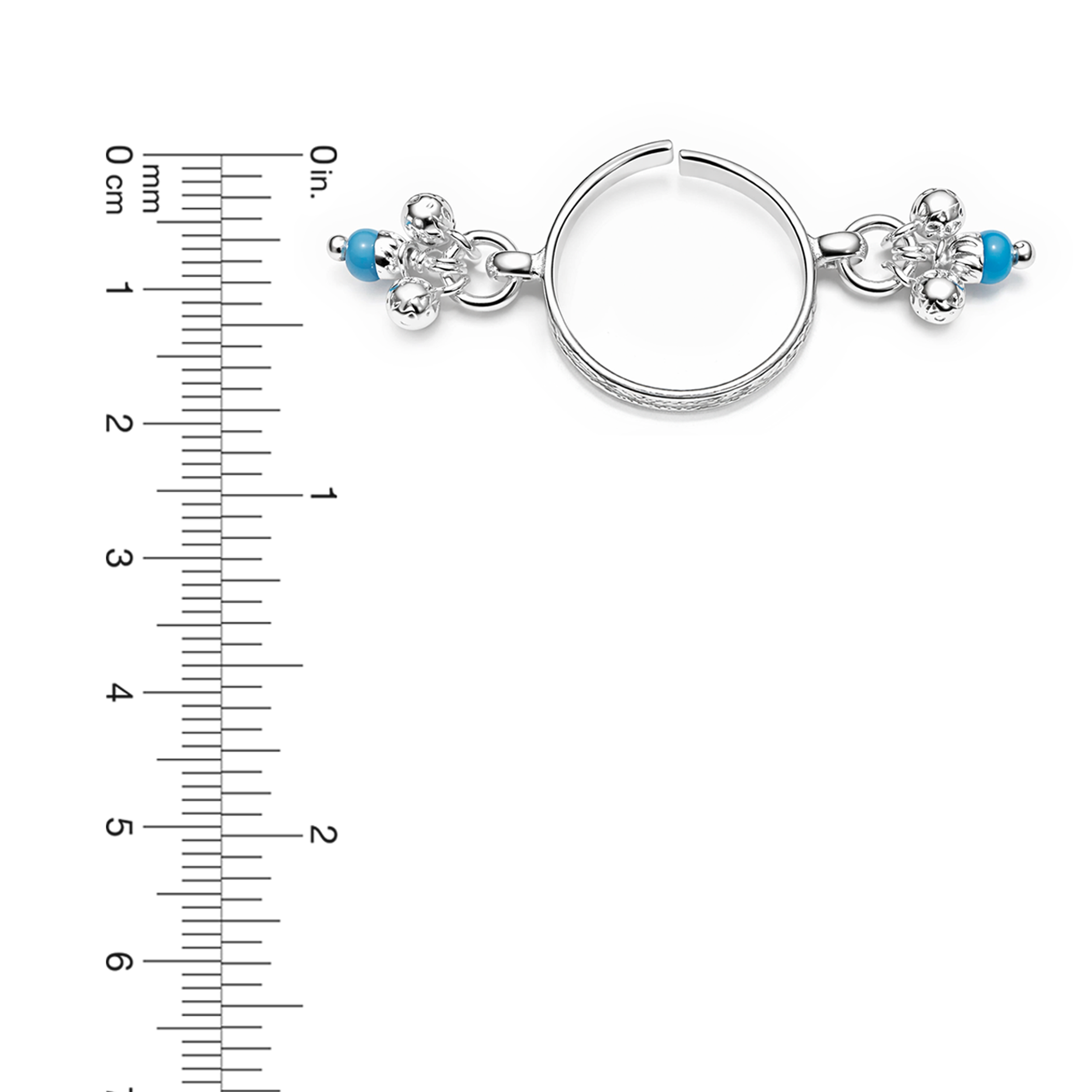 Silver Blue Drop Bracelet for Krishna Murti