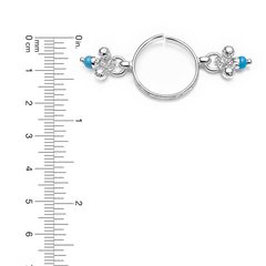 Silver Blue Drop Bracelet for Krishna Murti