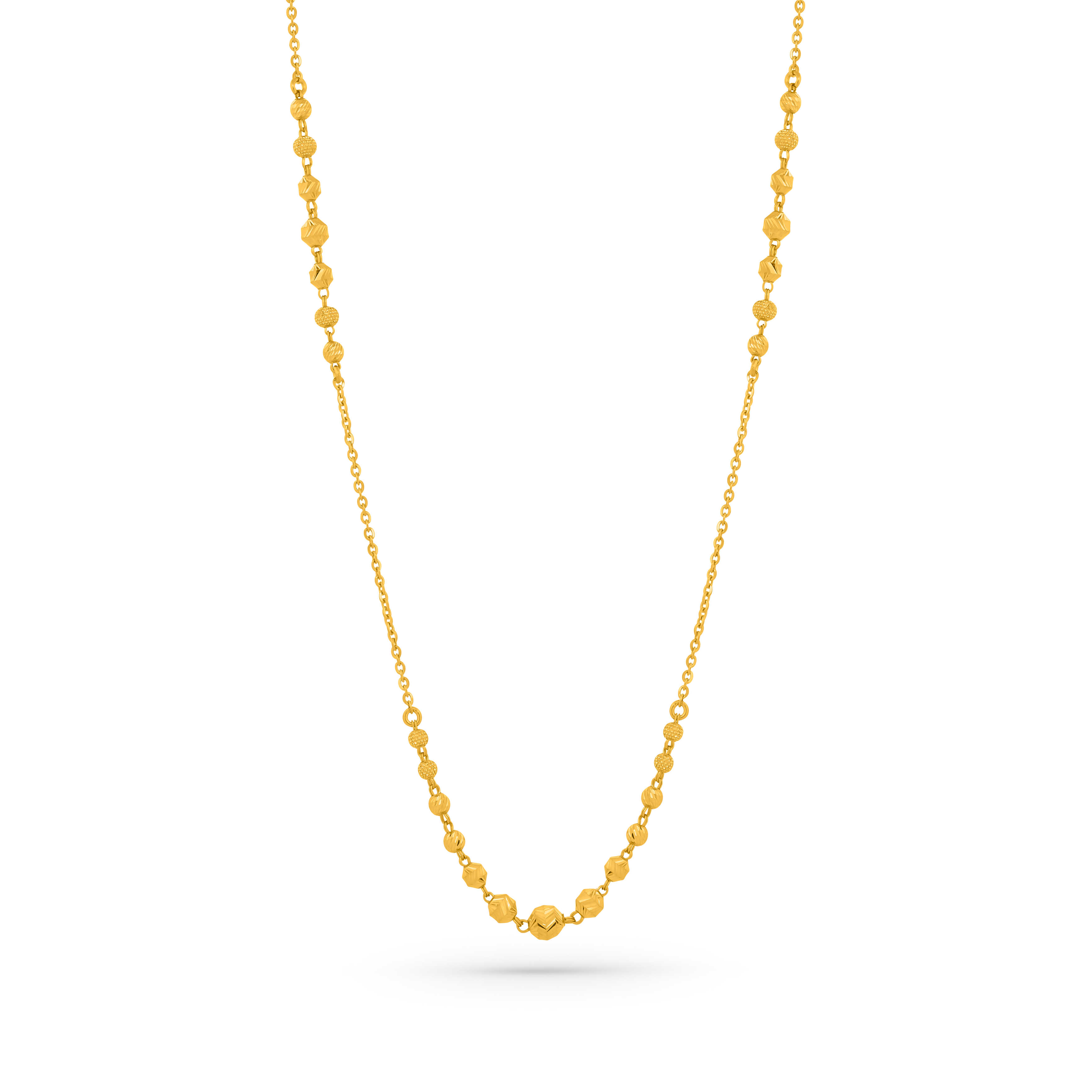 22K Gold  Classic Beaded Necklace