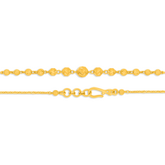 22K Gold  Classic Beaded Necklace