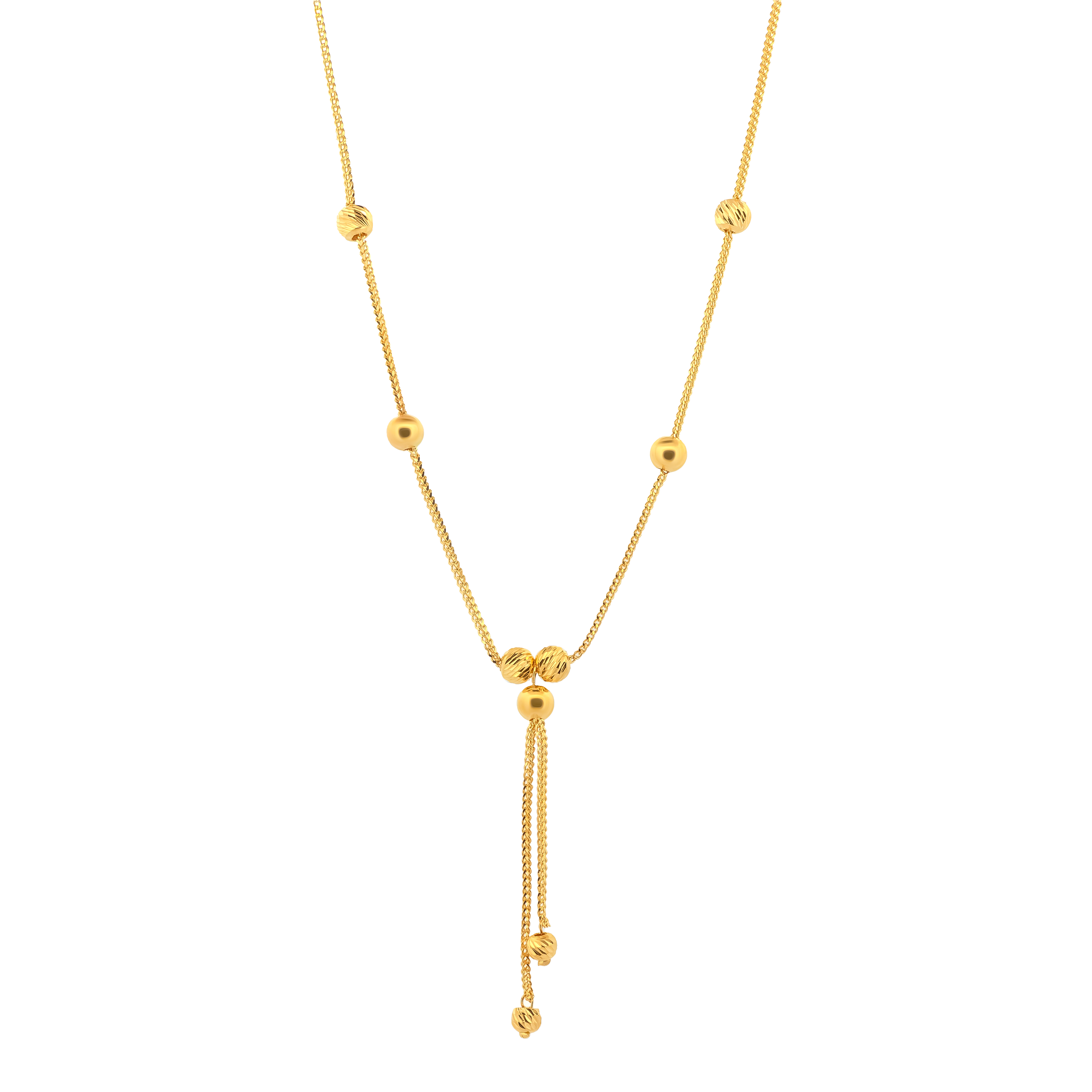 22K Gold Necklace & Earrings Set