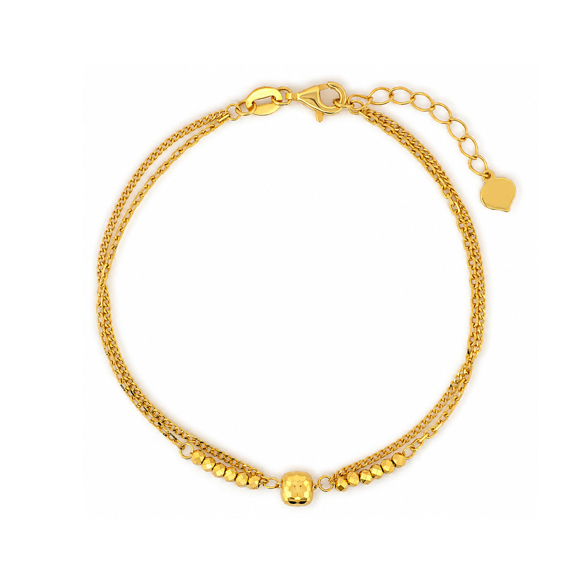 22K Gold Center Bead Bracelet