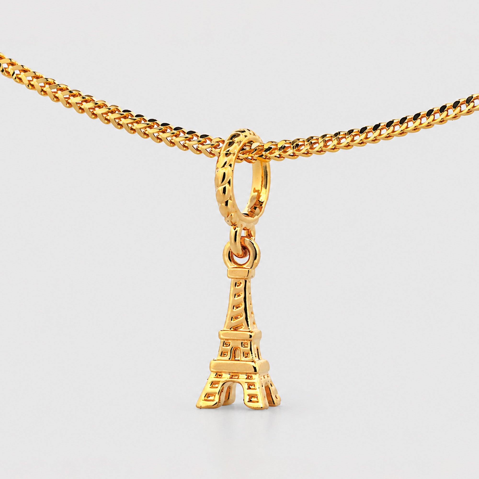 22K Gold Eiffel Tower Charm Pendant