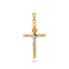 22K Gold Crucifix Cross Pendant