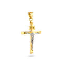 22K Gold Crucifix Cross Pendant