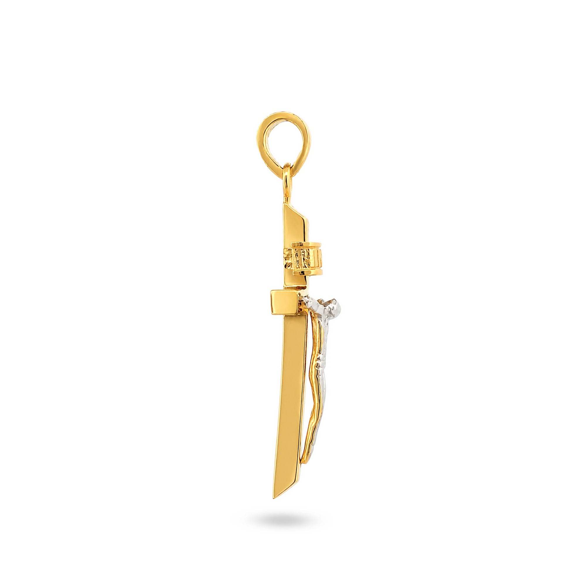 22K Gold Crucifix Cross Pendant