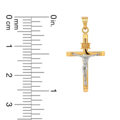 22K Gold Crucifix Cross Pendant