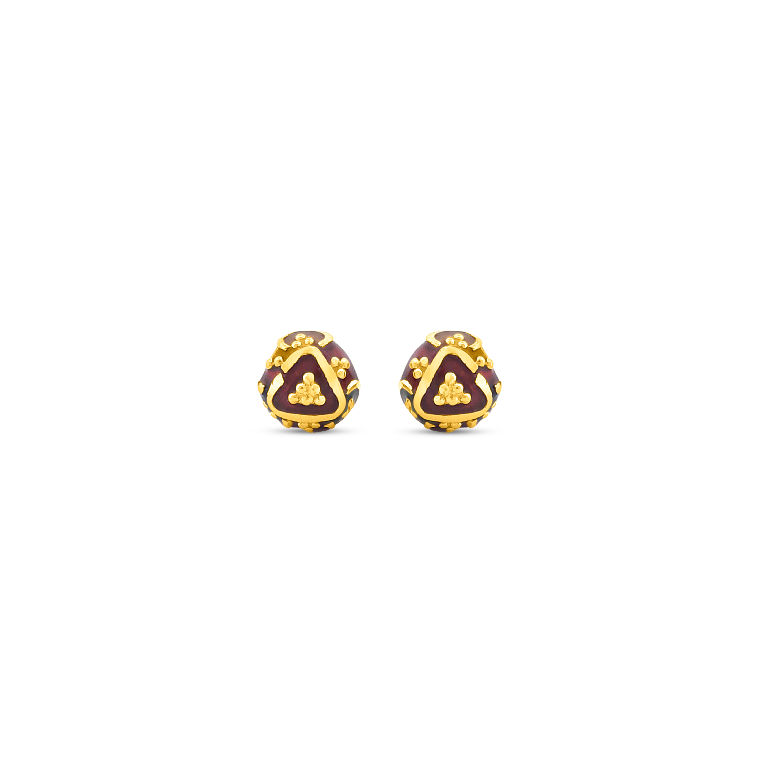22K Gold Majestic Meenakari Stud Earrings