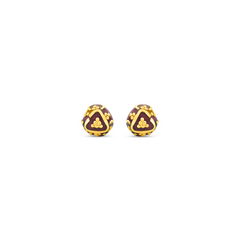 22K Gold Majestic Meenakari Stud Earrings