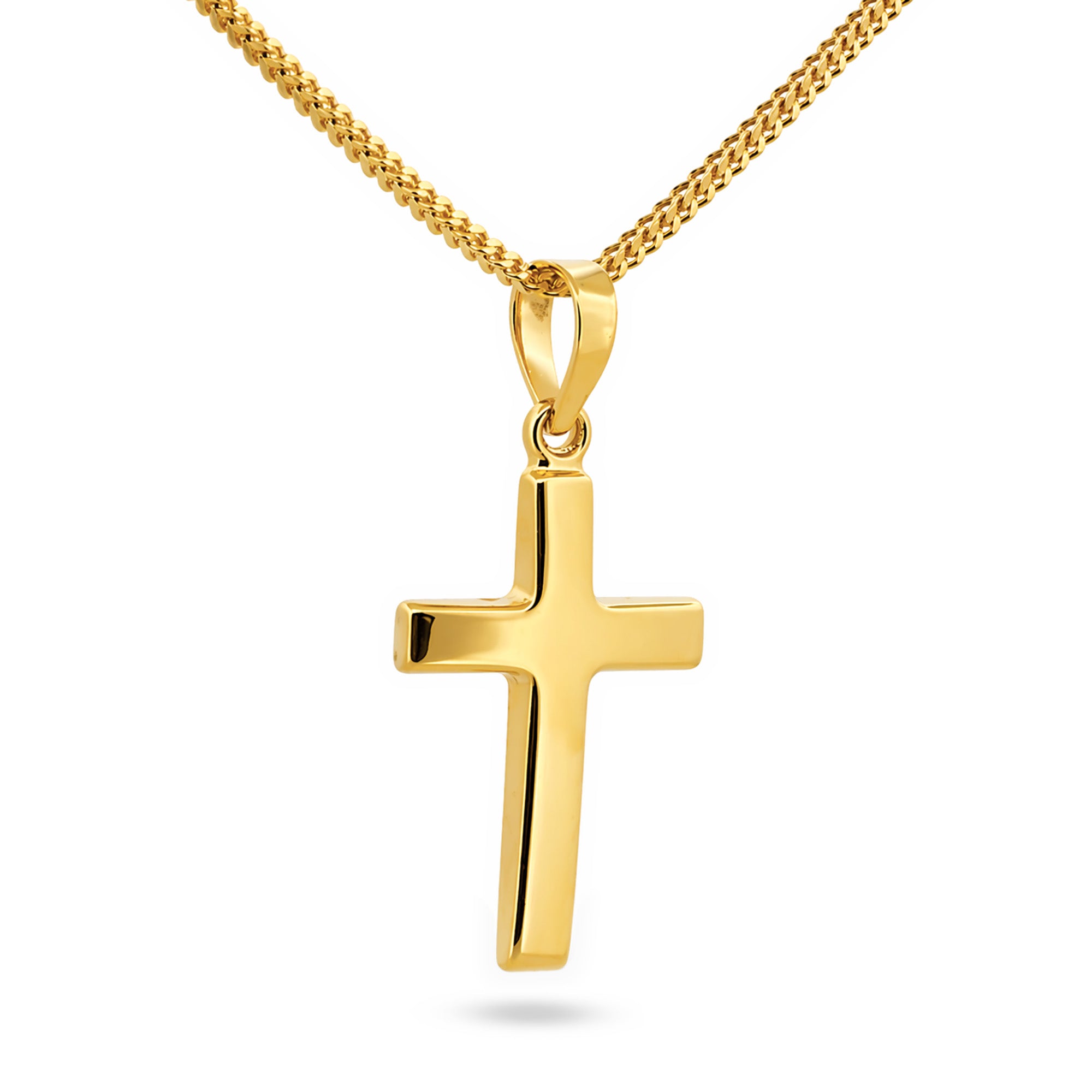 22K Gold Plain Cross Pendant