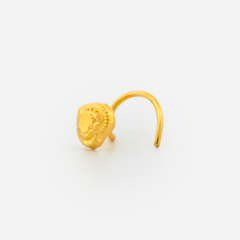 22K Gold Heart Motif Nose Pin