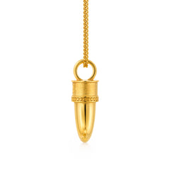 22K Gold Tiger Tooth Pendant