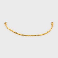 22K Gold Slim Engraved Bar Bracelet