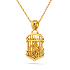 22K Gold Horse Abacus Pendant Necklace