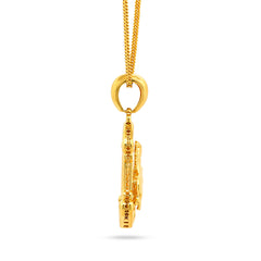 22K Gold Horse Abacus Pendant Necklace