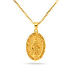 22K Gold Virgin Mary Pendant