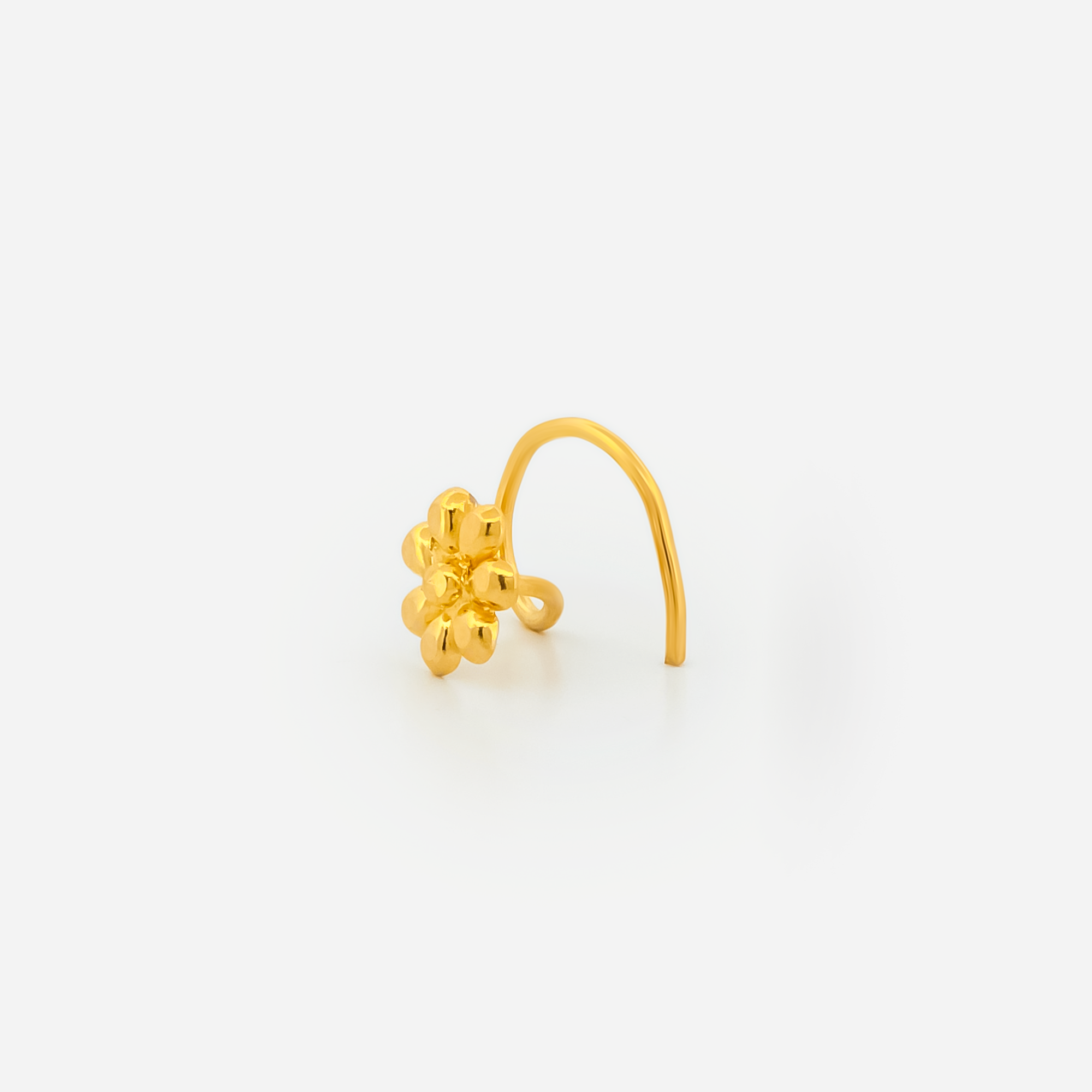 22K Gold Flower Nose Pin