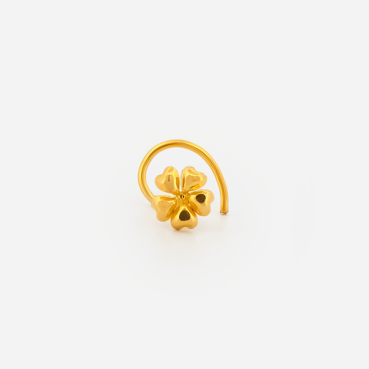 22K Gold Mini Blossom Floral Nose Pin