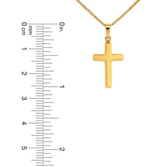 22K Gold Plain Cross Pendant