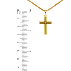 22K Gold Classic Cross Pendant