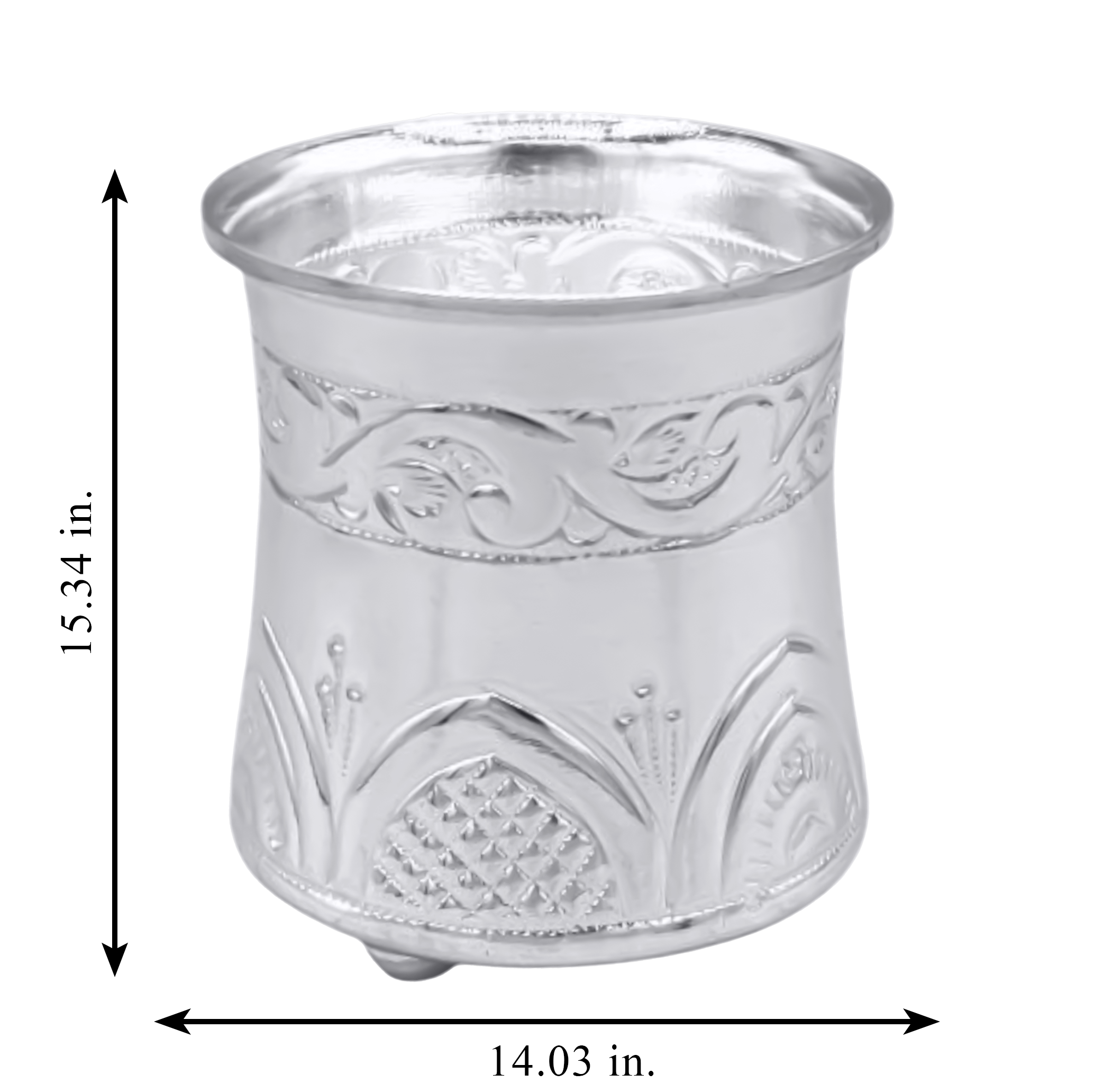 Silver Engraved Panchpatra
