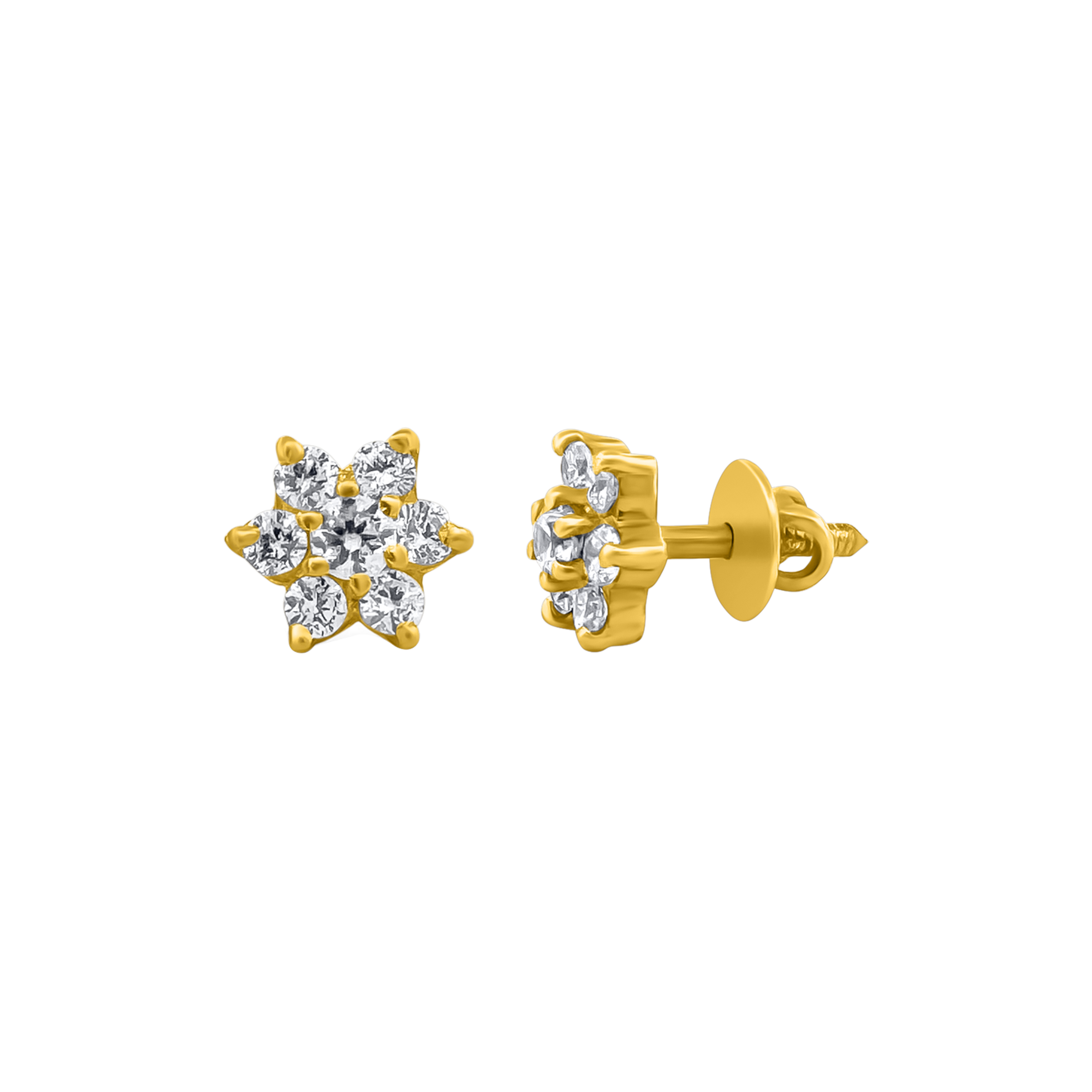 22K Gold Starburst Earrings