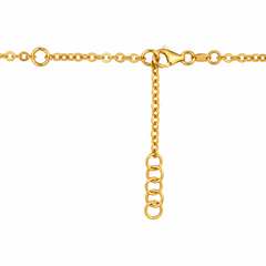 22K Gold Black Clover Necklace & Earrings Set