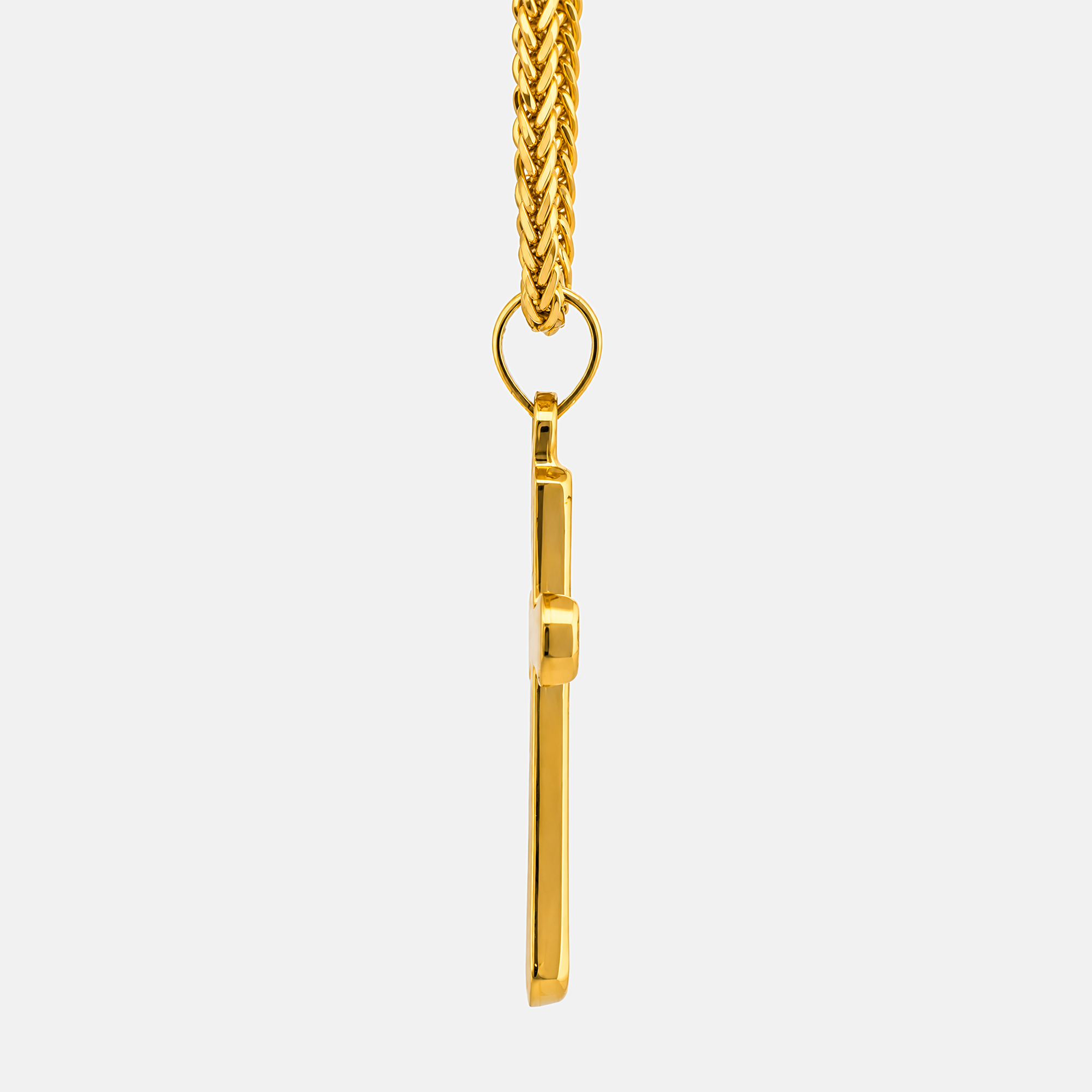 22K Gold Two-Tone Cross Pendant