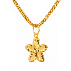 22K Gold Radiant Flower Pendant