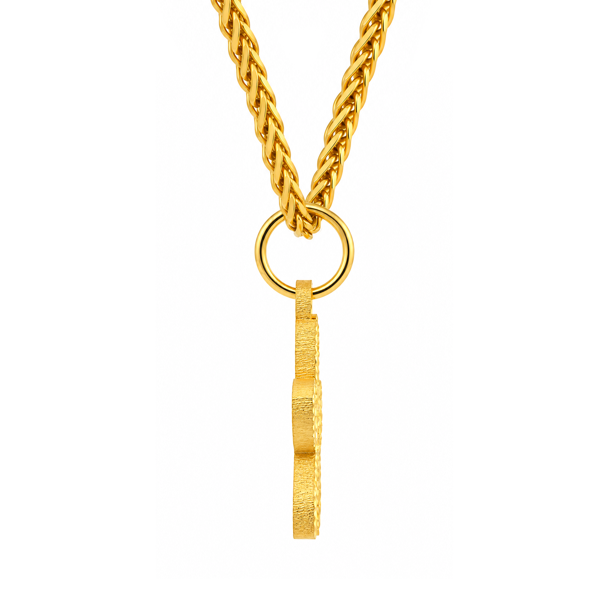 22K Gold Radiant Flower Pendant
