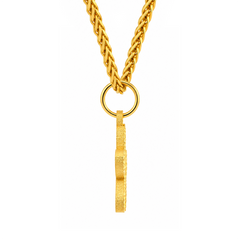 22K Gold Radiant Flower Pendant