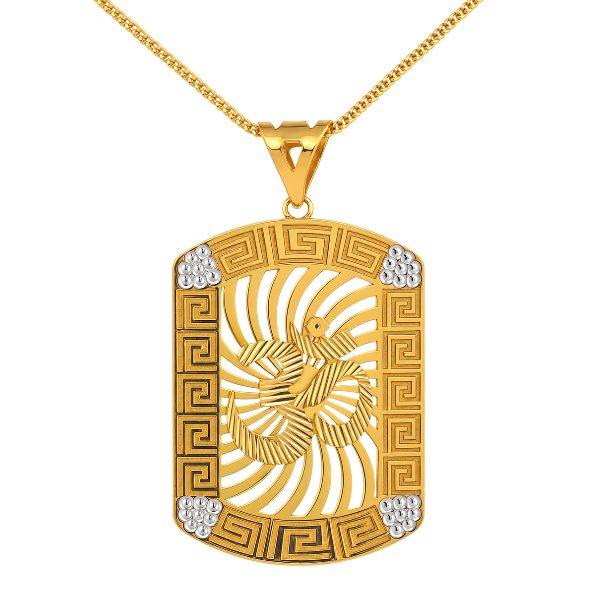 22K Gold Sunburst OM Pendant