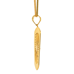 22K Gold Sunburst OM Pendant
