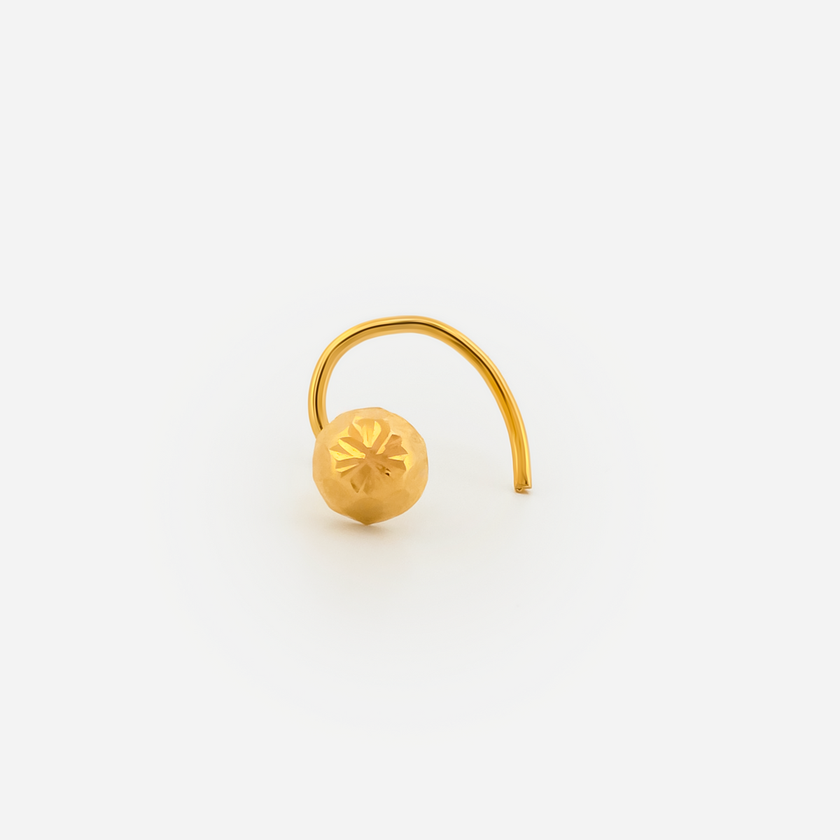 22K Gold Sunburst Ball Classic Nose Pin