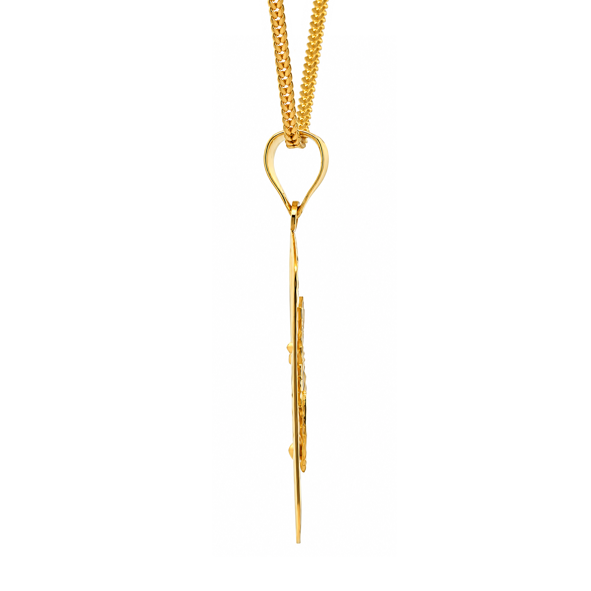 22K Gold Two-Tone Swirl OM Pendant