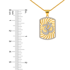 22K Gold Two-Tone Swirl OM Pendant