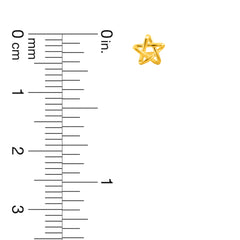 22K Gold Star Stud Earrings